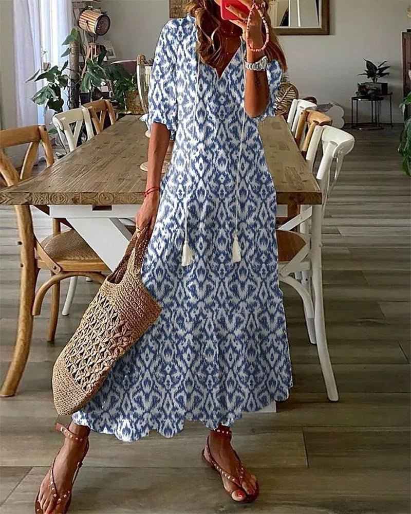 LUNA | MITTEL BOHO STIL KLEID MÜHELOS