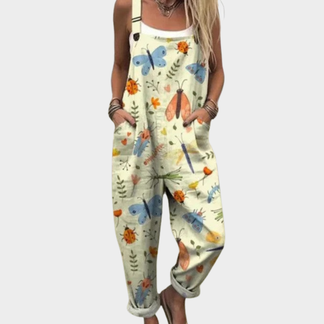 Bequeme bedruckte Latzhose