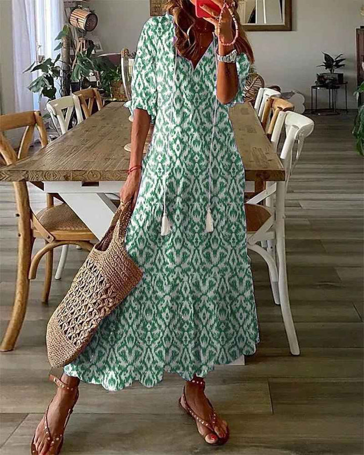 LUNA | MITTEL BOHO STIL KLEID MÜHELOS