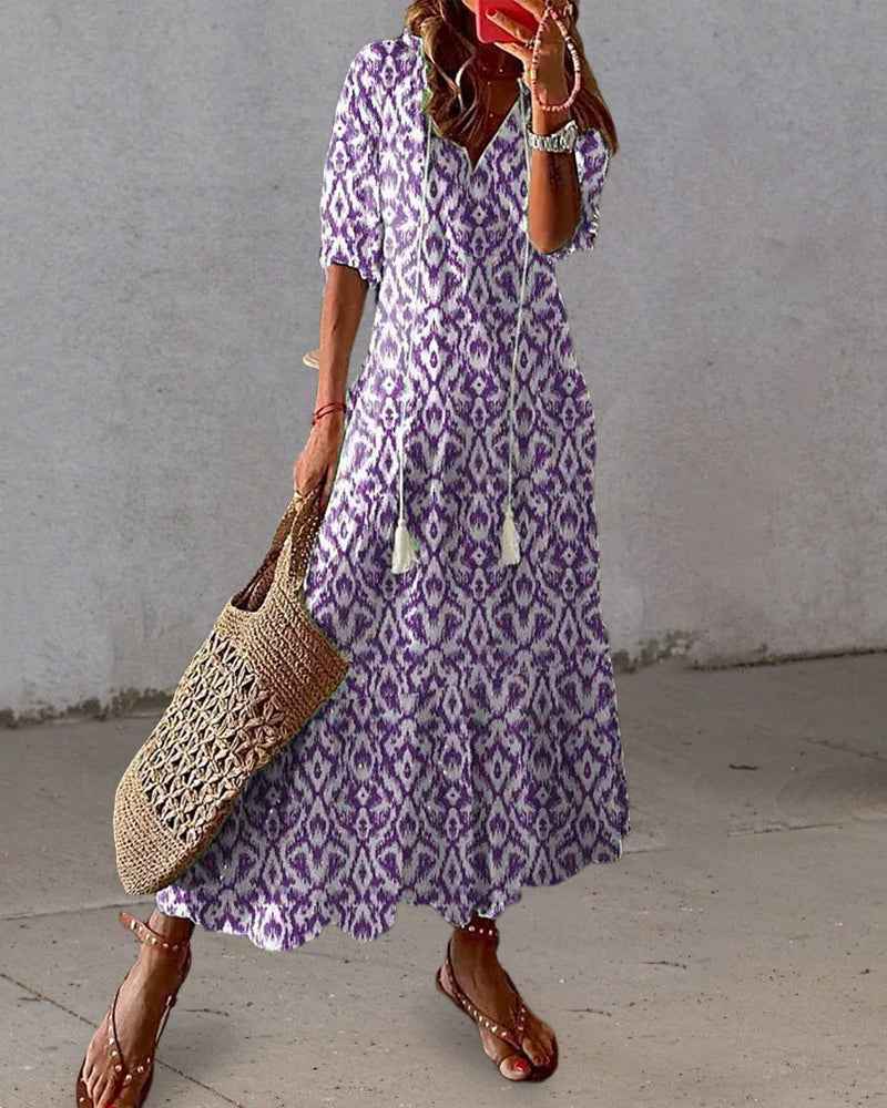 Michaela - Boho Kleid mit Bauchbedeckung