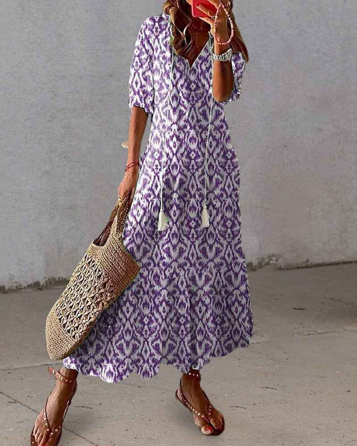 Michaela - Boho Kleid mit Bauchbedeckung