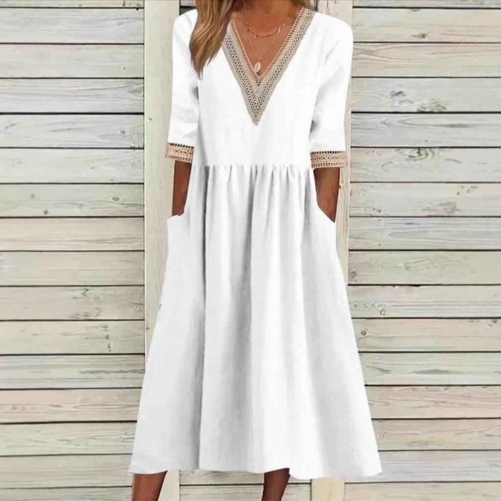 LIVIA | HALBLANGE SPITZENKLEID