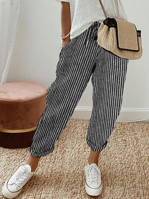 Elegante Bequeme Fliessende Hose