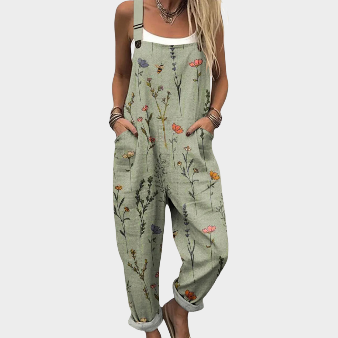 Bequeme bedruckte Latzhose