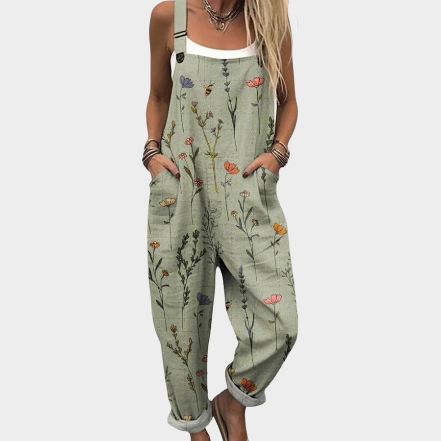 Bequeme bedruckte Latzhose