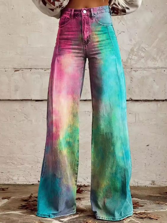 Hélène | Texturierte Bohemian-Hosen