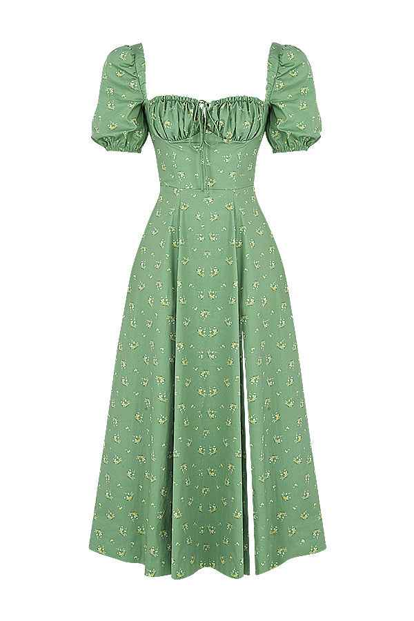 Aviana - Blumenkleid mit Puffärmeln