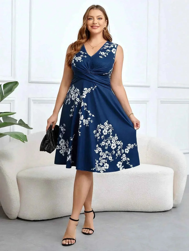 Danica - Blumenkleid im Wickelstil