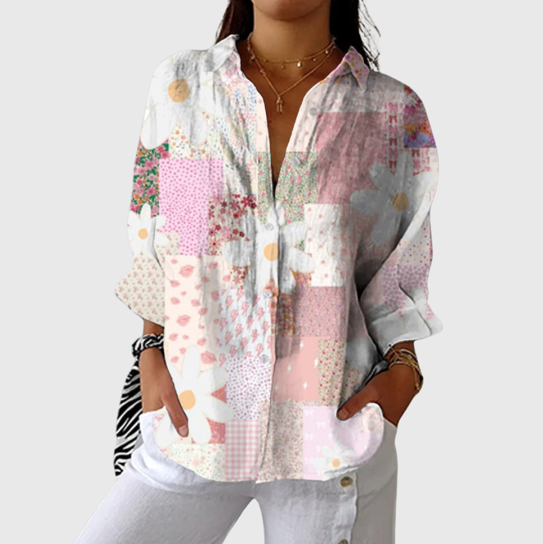 Luftige und farbenfrohe bedruckte Bluse