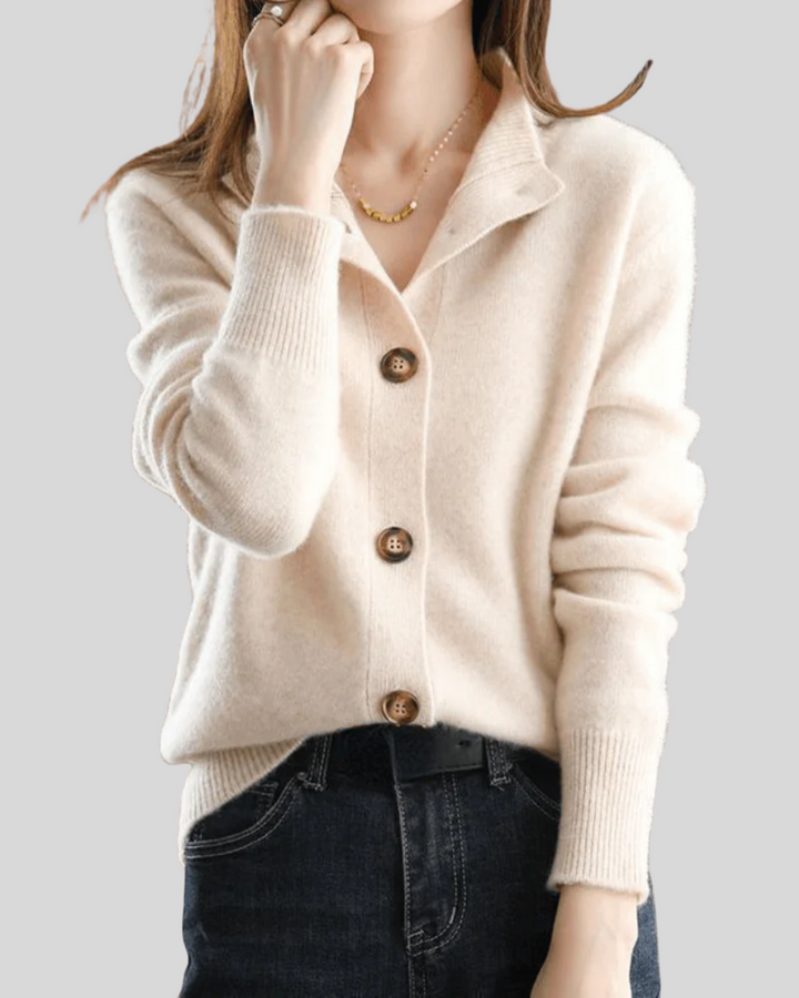 Stéphanie | Retro Stil Kaschmir Cardigan