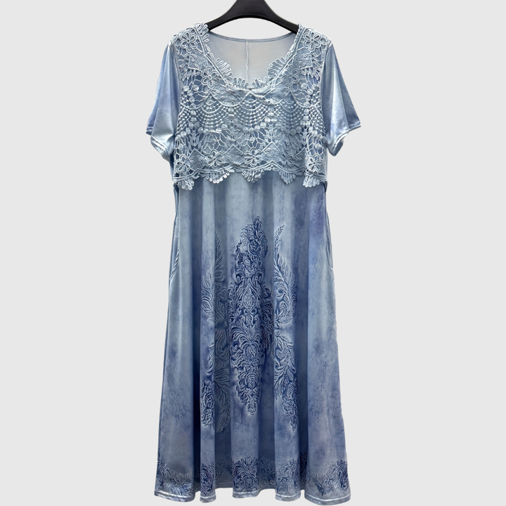 INDIGO | ELEGANTE MIDI BLUMENKLEID