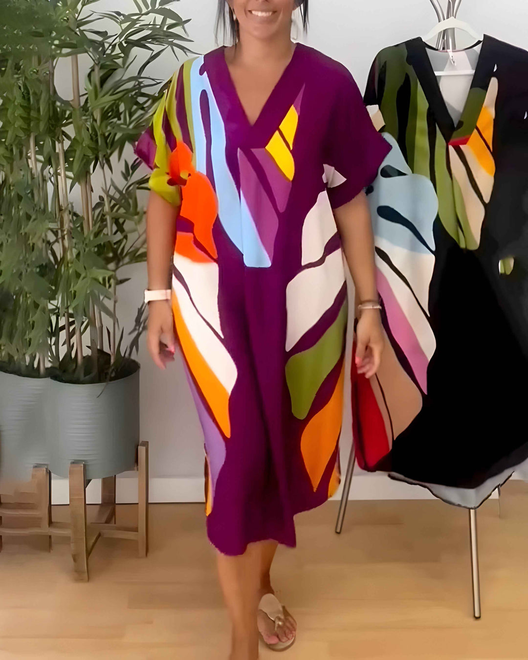 Rianna - Kleid mit Abstract Print