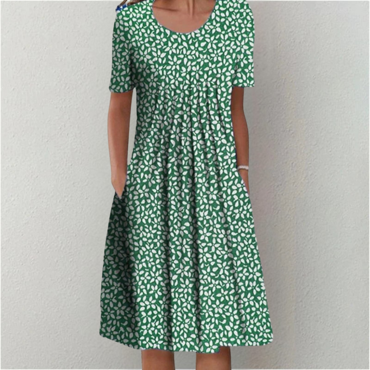 Hailey | Elegante und lässige Blumenkleid mit Taschen