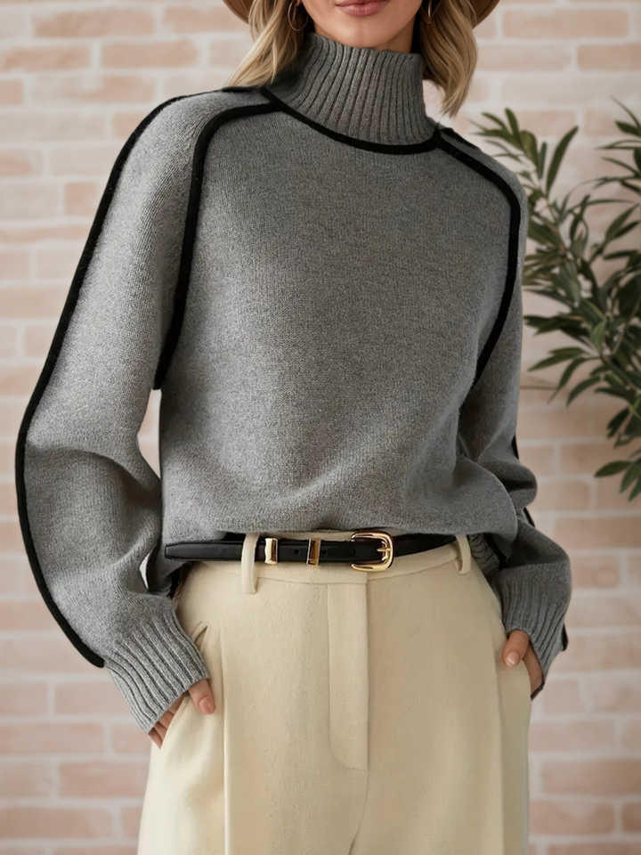 Donna | Eleganter Pullover mit hohem Kragen