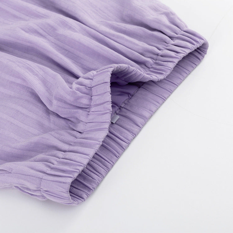 Viola - Ensemble mit Knopfs Hemd und Luftigen Shorts