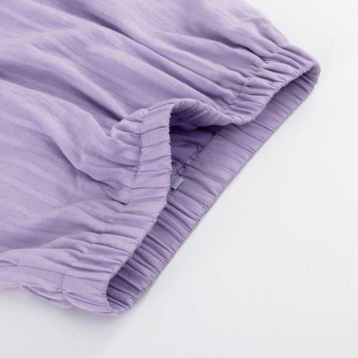 Viola - Ensemble mit Knopfs Hemd und Luftigen Shorts