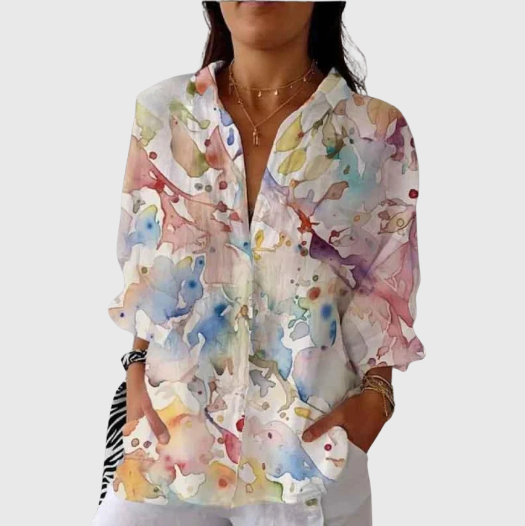 Licht und farbenfrohe bedruckte Bluse