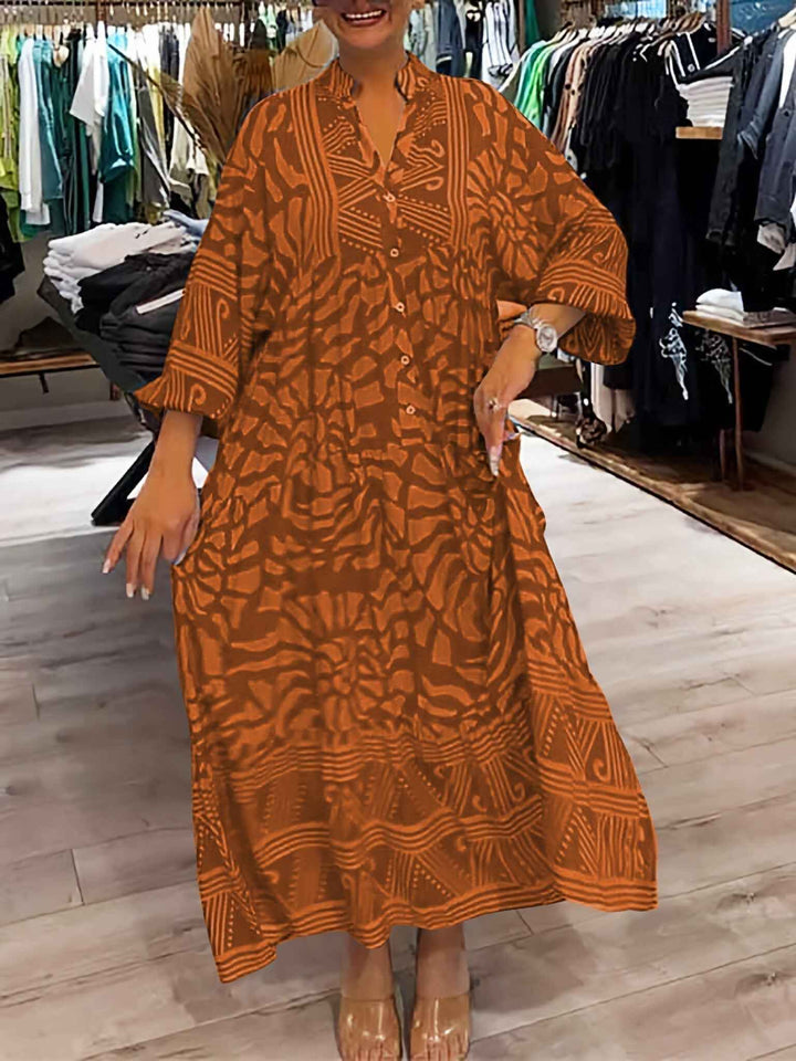 Carmilla - Vibrante Bedruckte Kleid