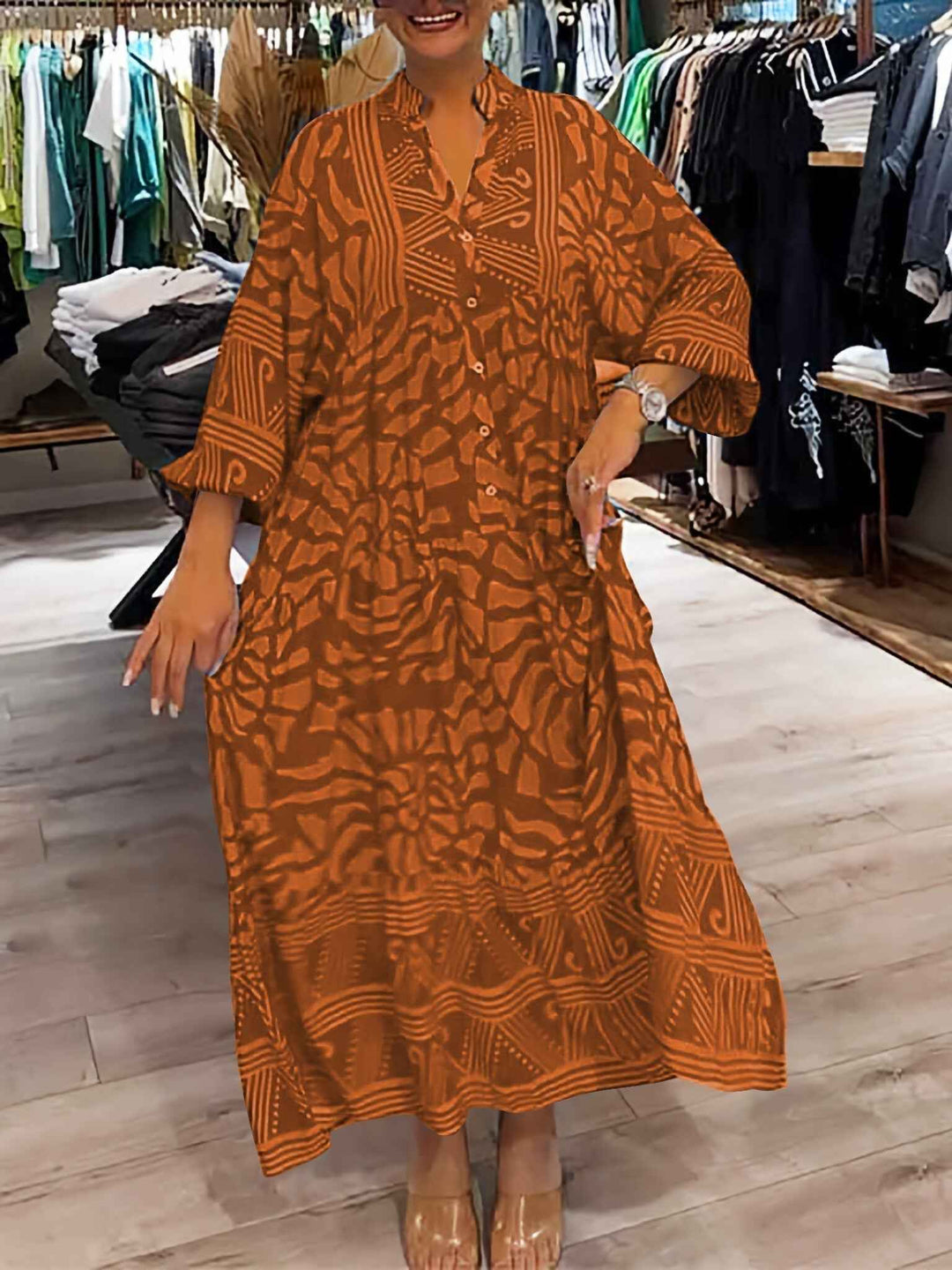 Carmilla - Vibrierende Bedruckte Kleid