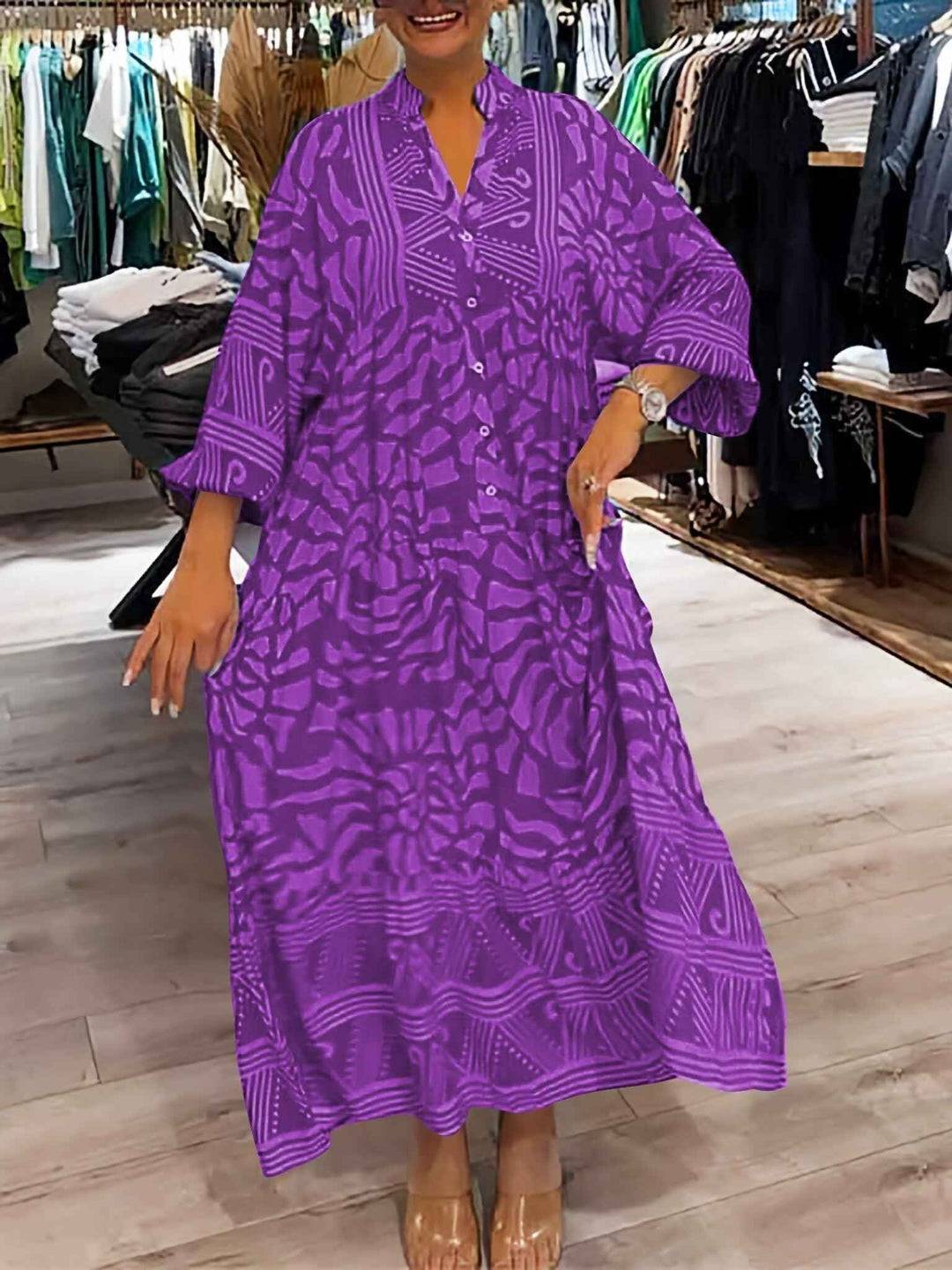 Carmilla - Vibrante Bedruckte Kleid