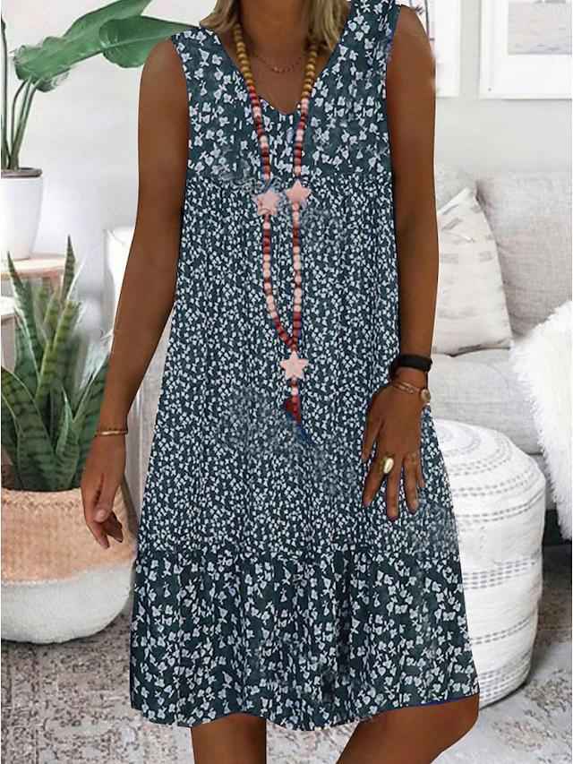 AYLA | ÄRMELLOSES KLEID MIT V-AUSSCHNITT