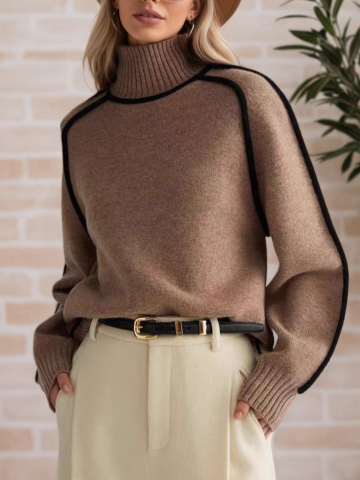 Donna | Eleganter Pullover mit hohem Kragen