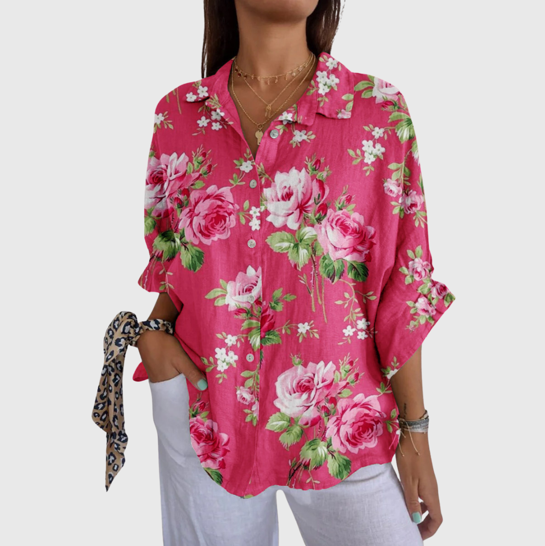 Luftige und farbenfrohe bedruckte Bluse