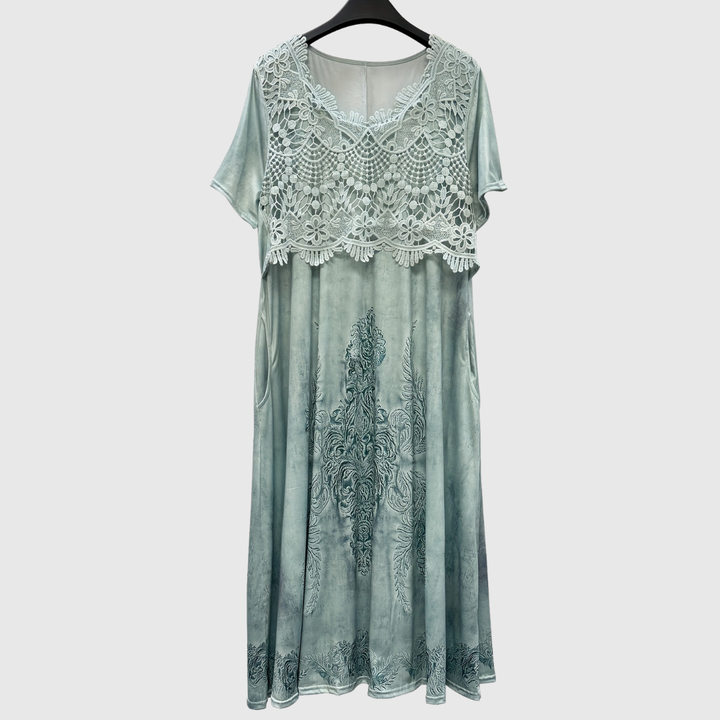 INDIGO | ELEGANTE MIDI BLUMENKLEID