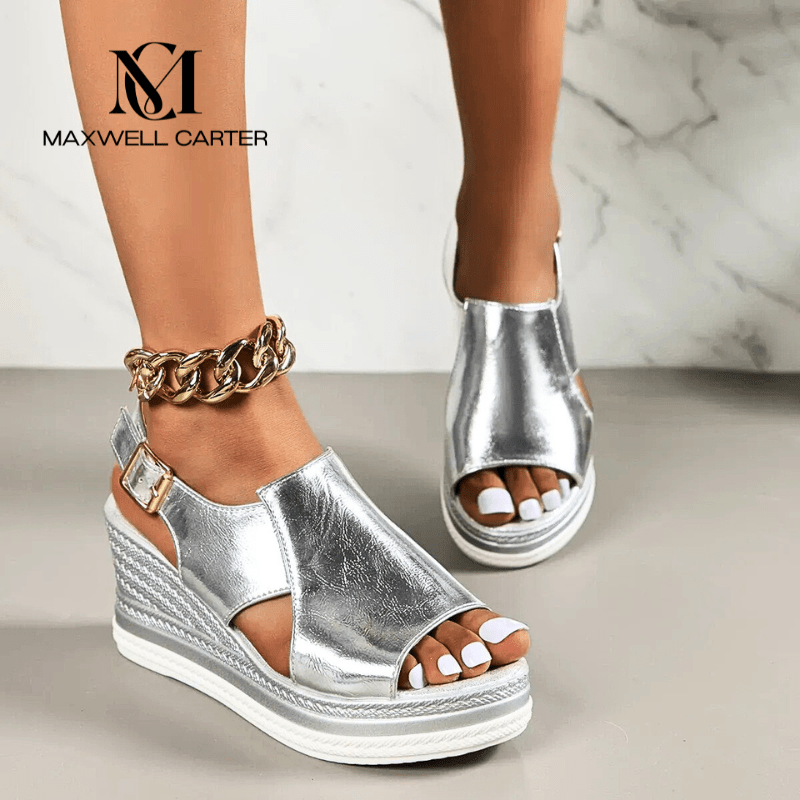 Baylie - Stilvolle Metallische Sandalen