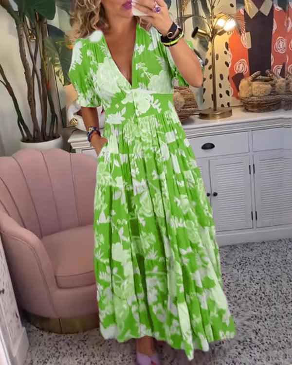 Floriana - Vibrierende Blumenkleid