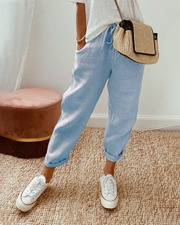 Elegante Bequeme Fliessende Hose