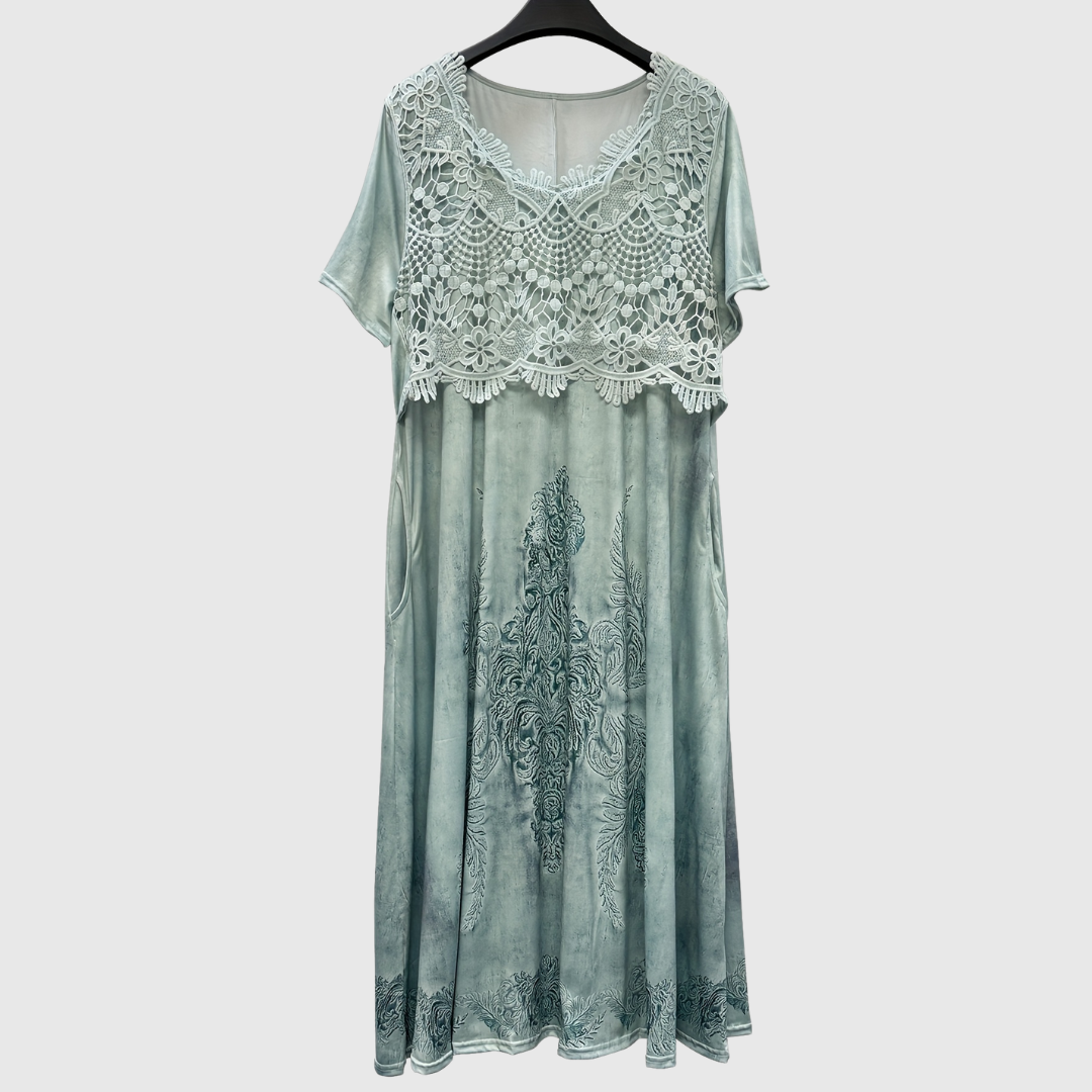 INDIGO | ELEGANTE MIDI BLUMENKLEID