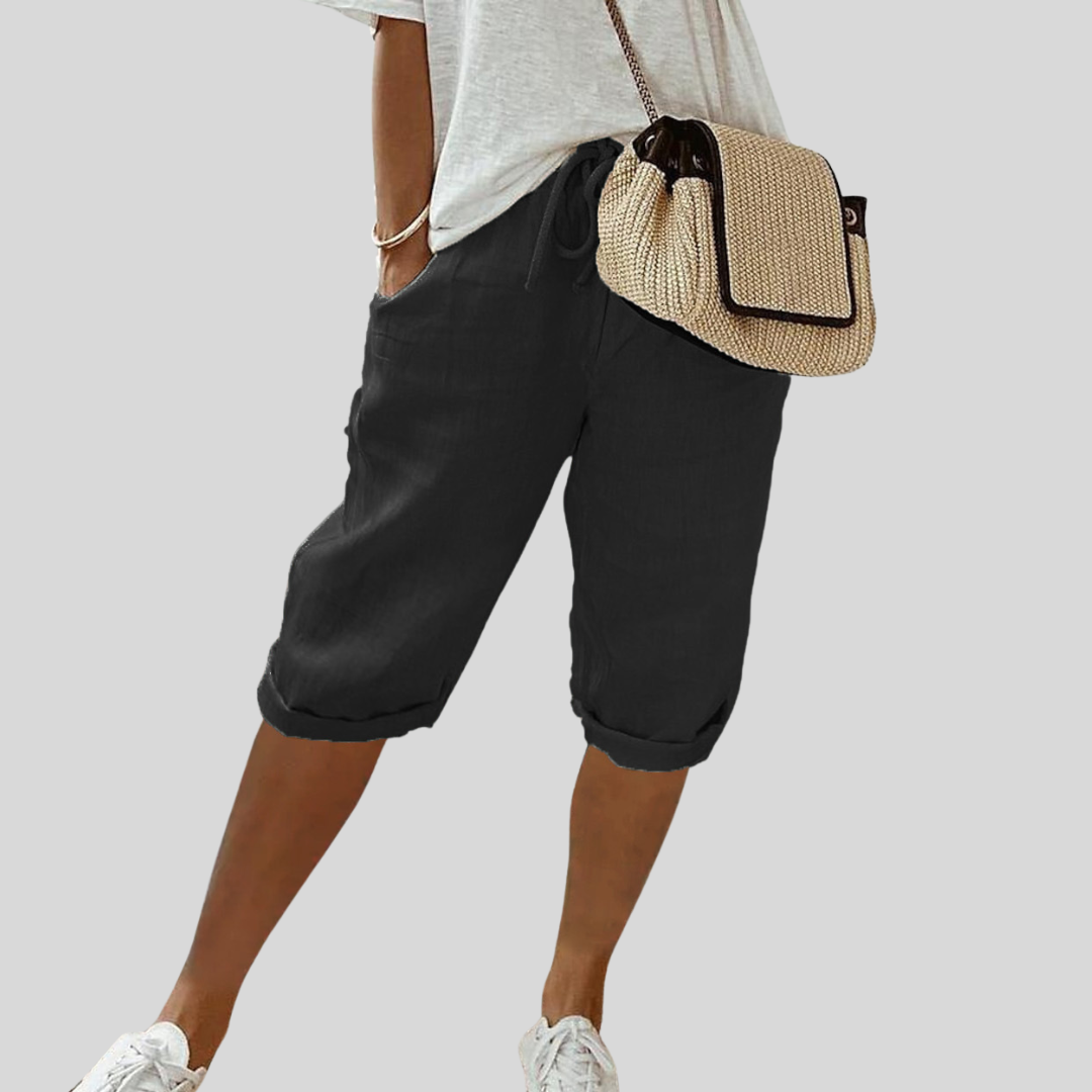 Kurze Fliessende Bequeme Elegante Hose