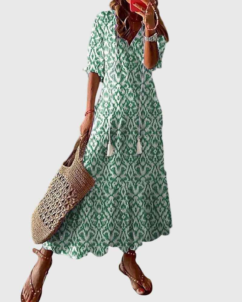 Amalia | Vintage Boho Maxi Sommerkleid
