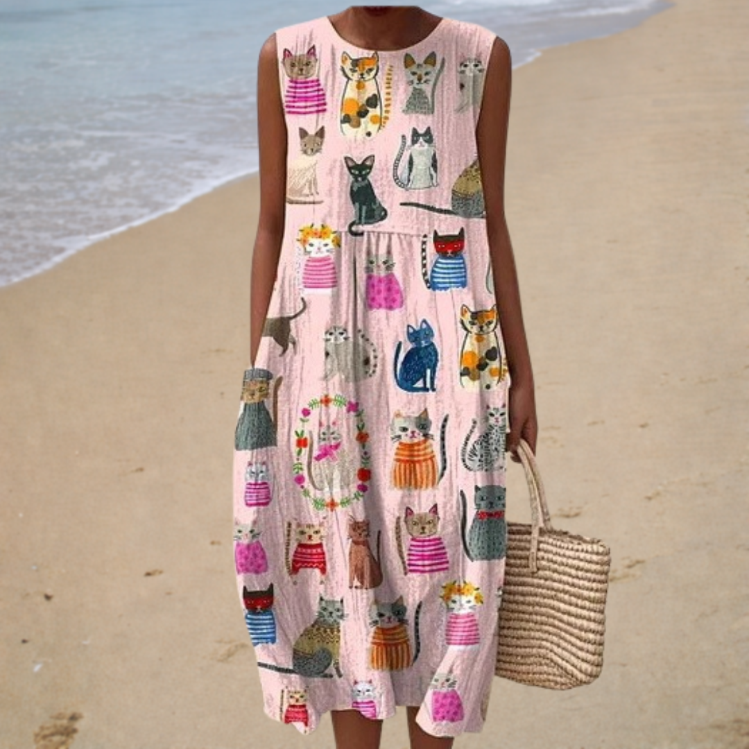 Bequeme Sommerkleid ohne Ärmel