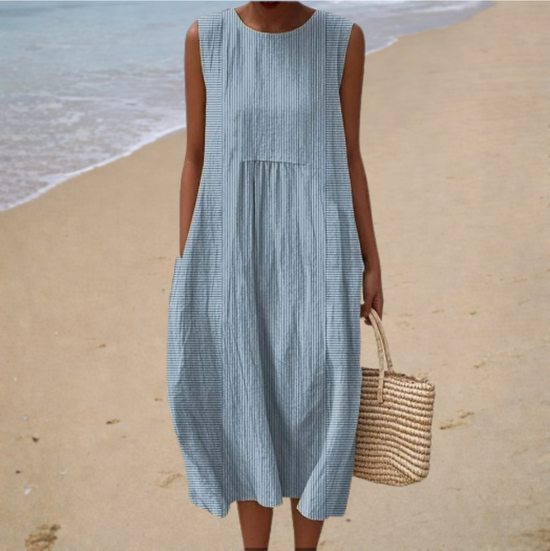 Sommerkleid Bequem Ohne Ärmel