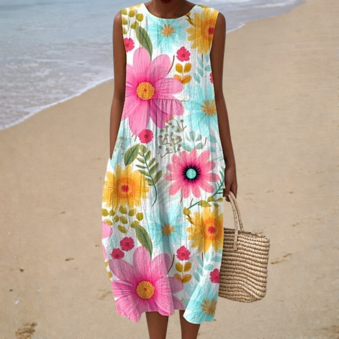 Bequeme Sommerkleid ohne Ärmel