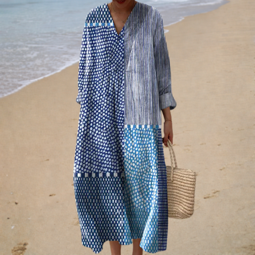 Flatterndes Bedrucktes Sommerkleid