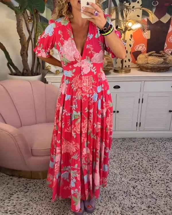 Floriana - Vibrierende Blumenkleid