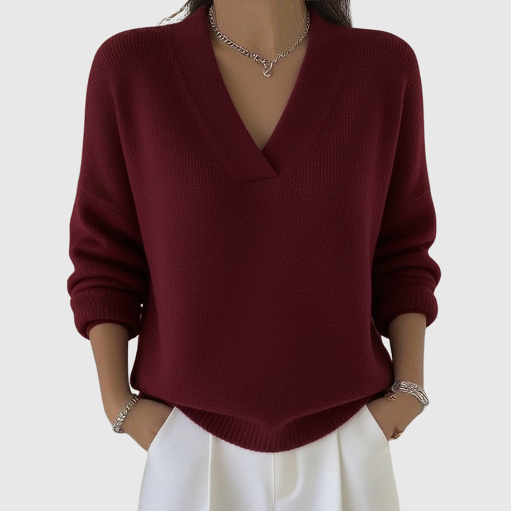 Faye | V-Ausschnitt Pullover im Relaxed Fit
