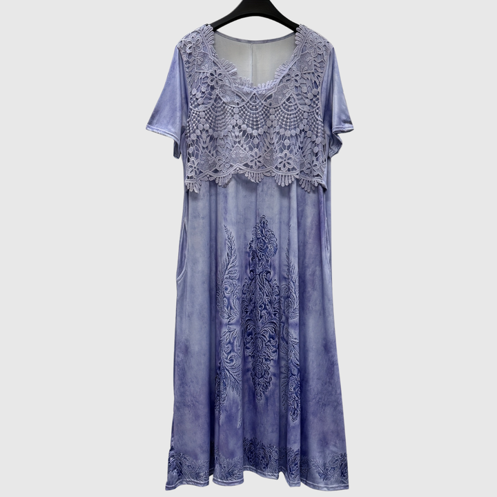 INDIGO | ELEGANTE MIDI BLUMENKLEID