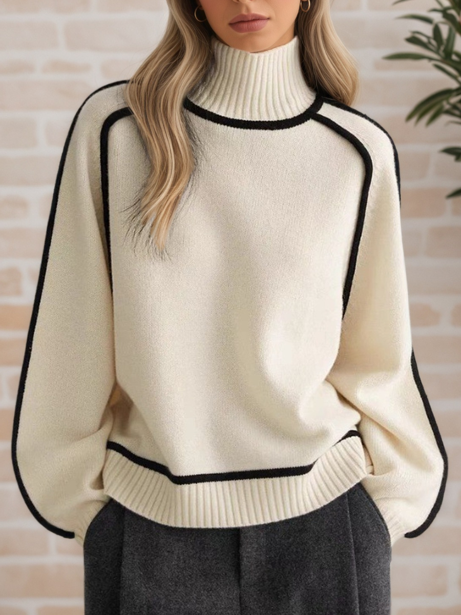 Donna | Eleganter Pullover mit hohem Kragen
