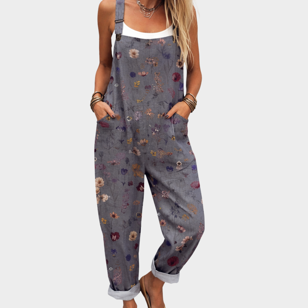 Bequeme bedruckte Latzhose