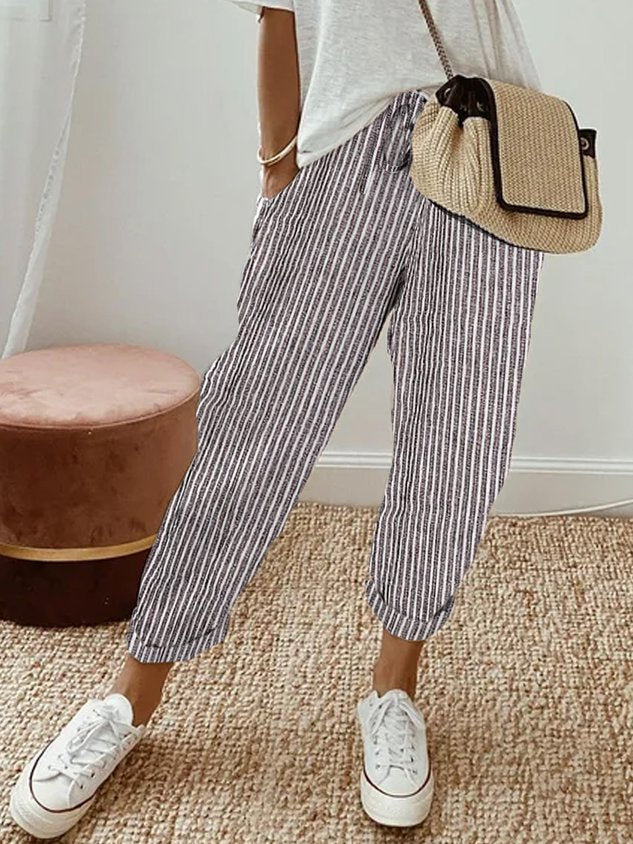 Elegante Bequeme Fliessende Hose
