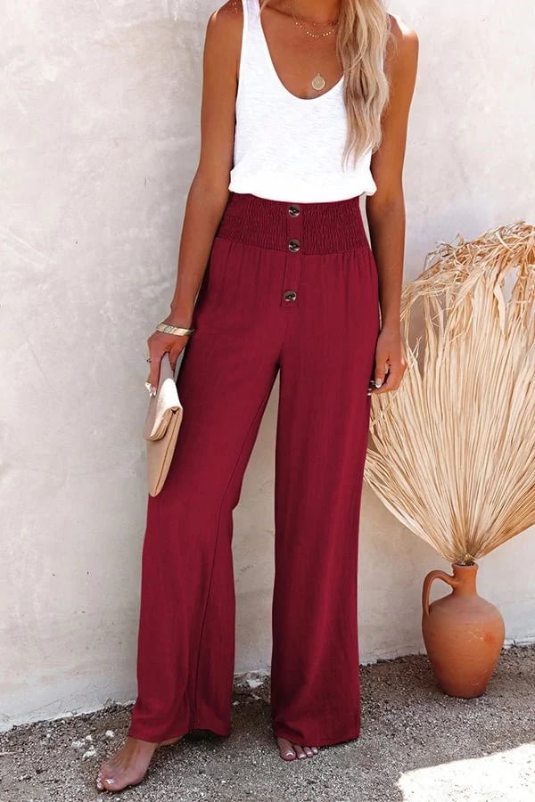 Riana - Hochtaillierte Relaxed Hose