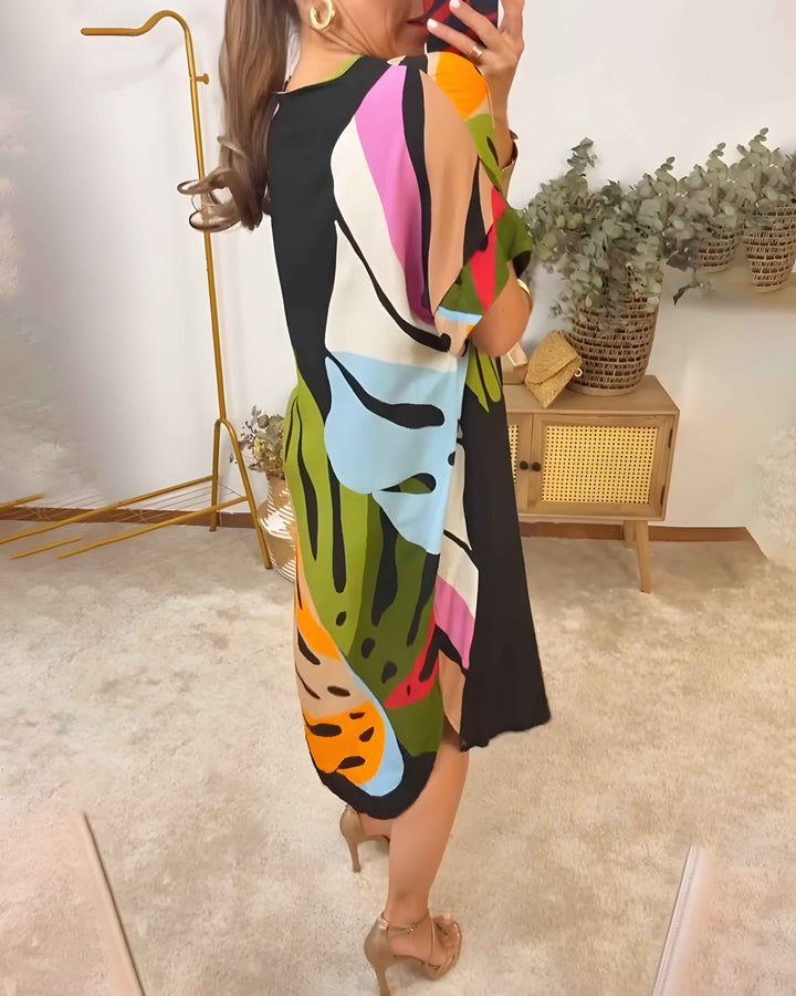 Rianna - Kleid mit Abstraktem Druck