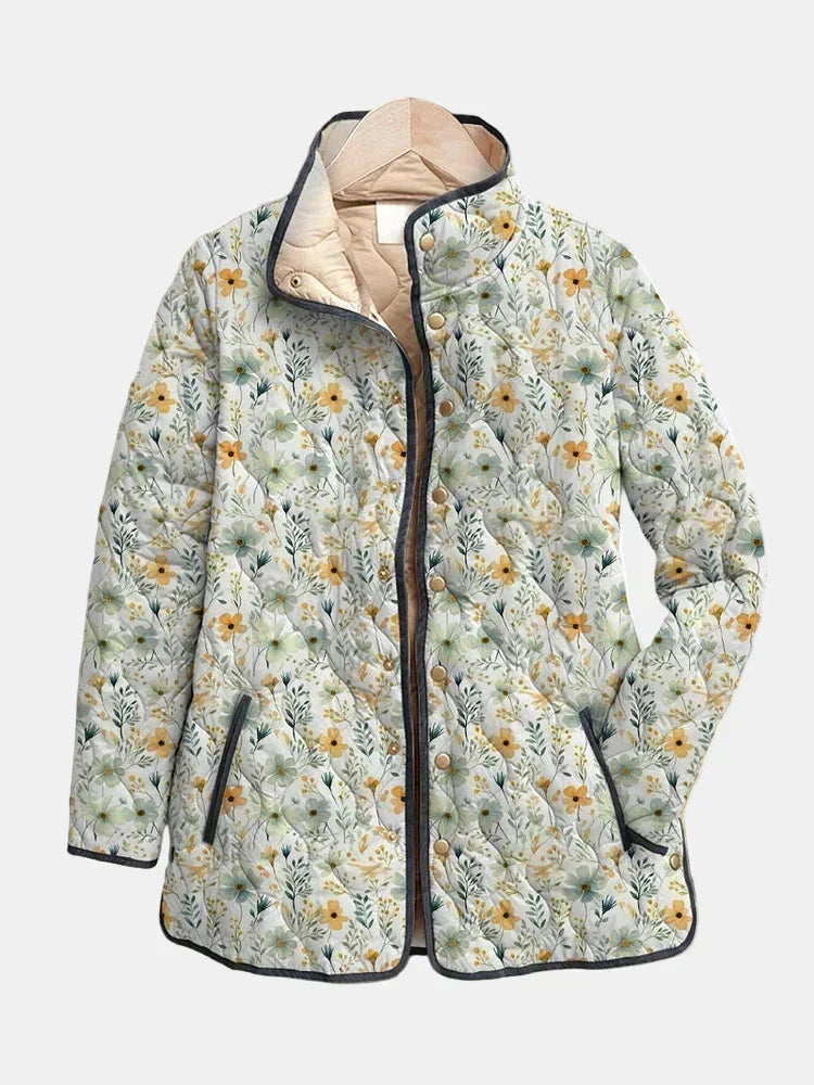 Nola | Wunderschöne floral bedruckte Steppjacke