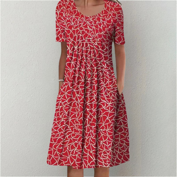 Hailey | Elegante und lässige Blumenkleid mit Taschen