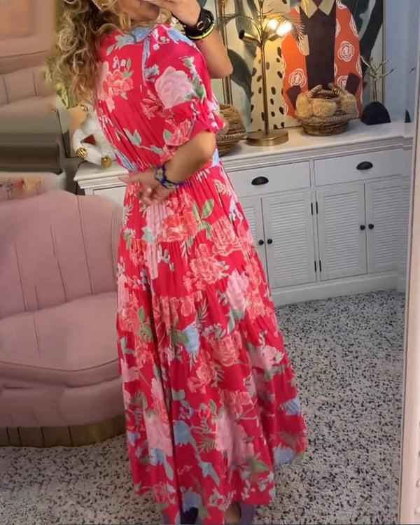 Floriana - Vibrierende Blumenkleid
