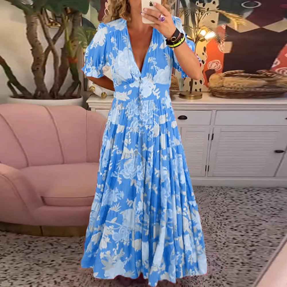 Floriana - Vibrierende Blumenkleid